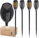 Solar Lamps Garden Torches Set 4 Lămpi Solare de Grădină Felinare cu Alb Cald Lumină