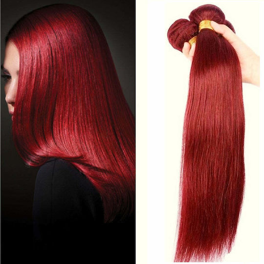 Hairpieces with Natural Hair in Light Red Color 7RR 50cm