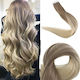 Remy Hair Sticker Hairpieces with Natural Hair Remy in Blonde Platinum Color 8/60 55cm No 8/60 4pcs