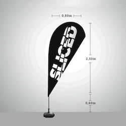 Floor Flying Banner L80xH250cm