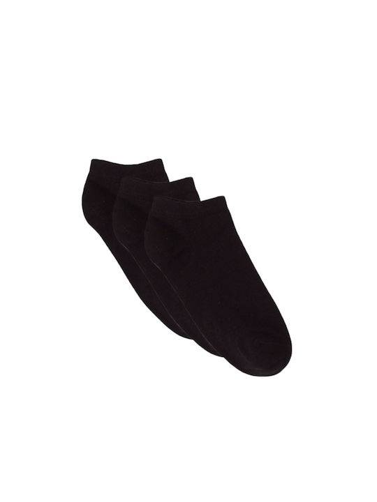 FMS Damen Einfarbige Socken Schwarz 3Pack