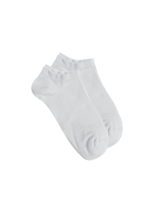 FMS Damen Einfarbige Socken Weiß 1Pack