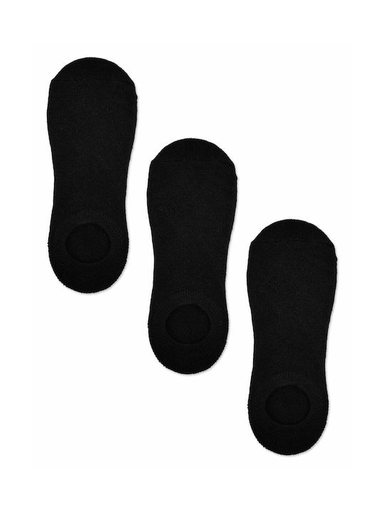 YTLI Damen Einfarbige Socken Schwarz 3Pack