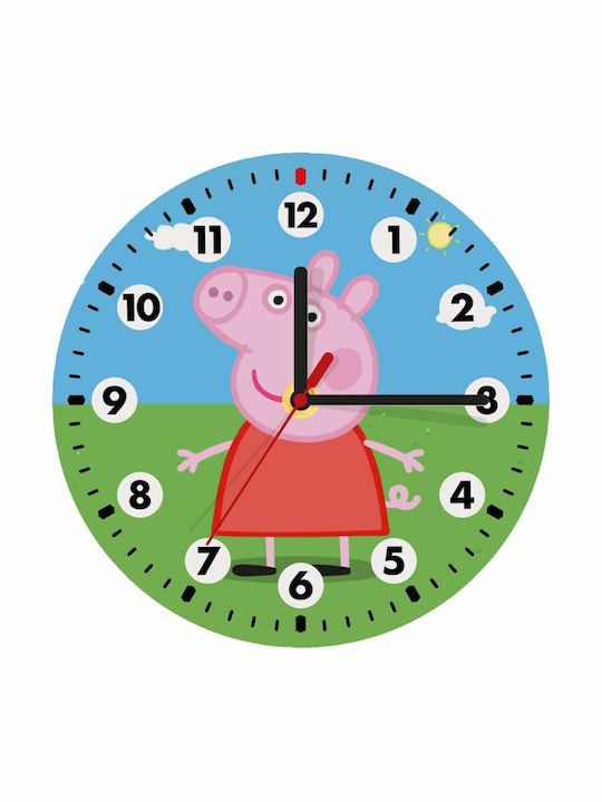 Koupakoupa Kinder Wanduhr Tiere Hölzernes 19εκ.