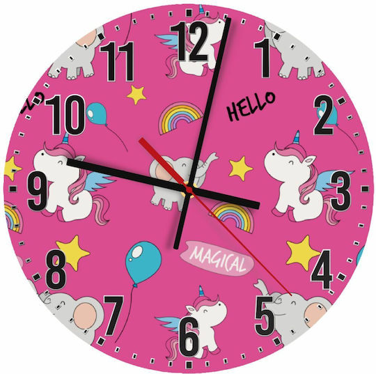Koupakoupa Kinder Wanduhr Tiere Hölzernes 30εκ.