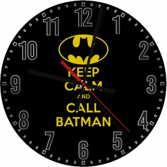 Koupakoupa Kids Wooden Wall Clock Batman 30cm