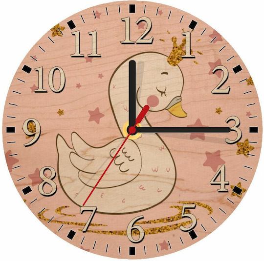 Koupakoupa Kinder Wanduhr Tiere Hölzernes 20εκ.