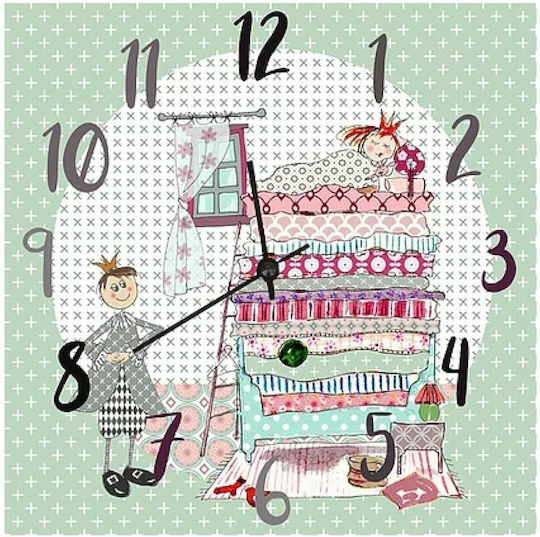 Colourbox Kids Παιδικό Ρολόι Τοίχου Πριγκίπισσες Ξύλινο 31x31cm Colourbox Kids Παιδικό Ρολόι Τοίχου Πριγκίπισσες Ξύλινο 31x31cm
