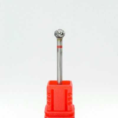 Nail Drill Carbide Bit with Ball Head Red