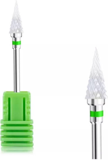 Elecool Freze pentru unghii cu roată ceramică cu formă de flacără Verde