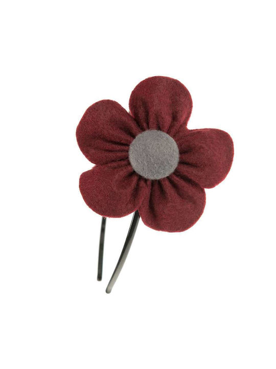 Mom & Dad Red Kids Headband with Flower