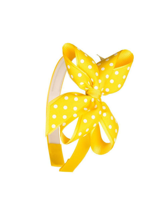 Mom & Dad Yellow Kids Headband with Bow