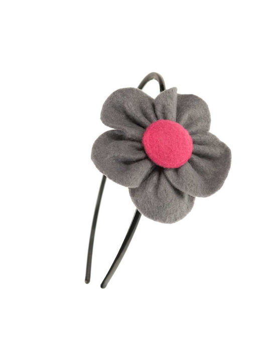 Mom & Dad Gray Kids Headband with Flower