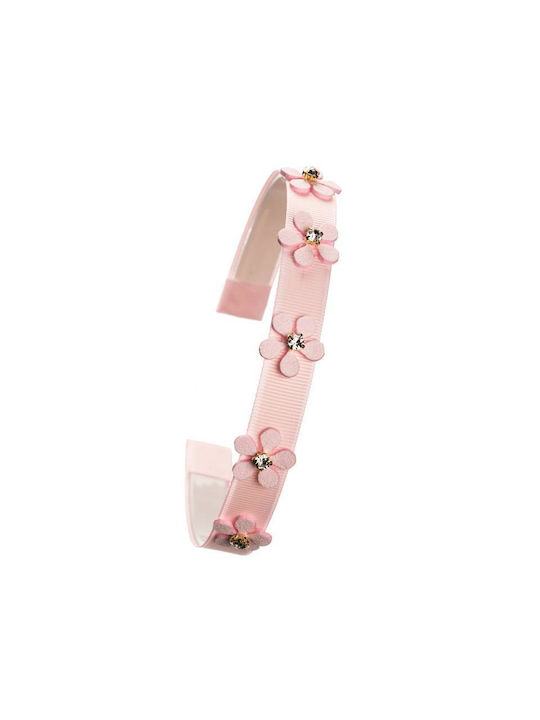 Mom & Dad Pink Kids Headband with Flower