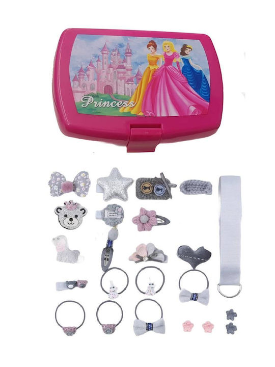 Elecool Set of Kids Hair Clips with Hair Clasp / Hair Clip / Rubber Band Figure in Silver Color 24pcs