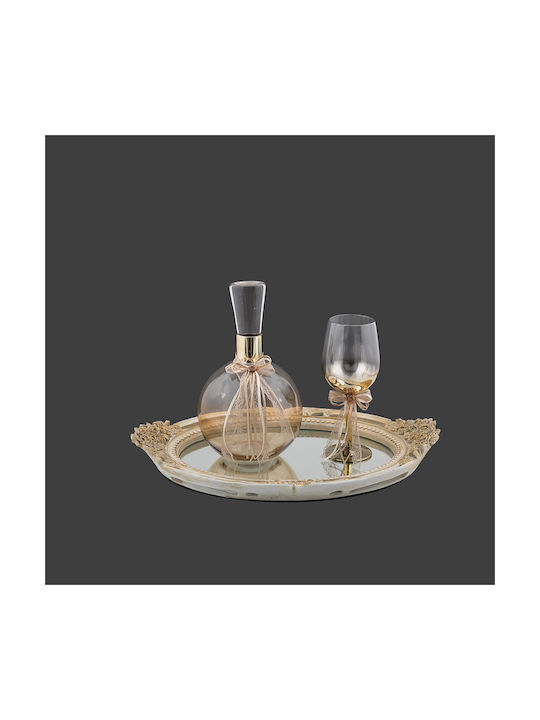 Crystal Wedding Set with Wine Glass Τransparent 2pcs