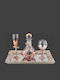 La Vista Wedding Carafe Set with Wine Glass made of Glass Rose Gold 2pcs