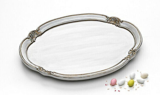 fotiadis Wedding Tray made of Wood White 1pcs