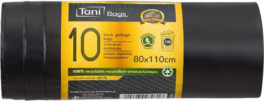 Intertan Săculeți de Gunoi Capacitate 45lt 80x110cm 10buc Negre