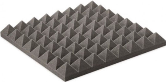 Sound Absorbing Sheet (1pcs) in Design Pyramid 100cm x 50cm x 40mm in Gray Color