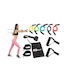 Eb Fit Тръбни Гуми За Фитнес С Дръжки Подредба 5 Бр Многоцветни 1.2м