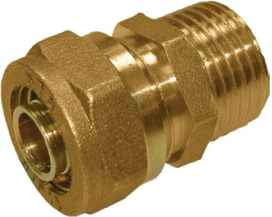 Male Compression Tube Fitting Brass 3/4" 18mm 400183/425