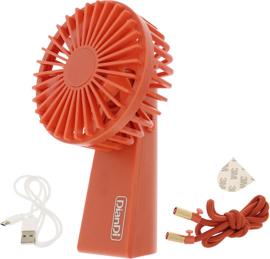 USB Ventilator Wiederaufladbar 60W Orange 18044