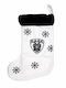 Christmas Decorative Fabric White Socks