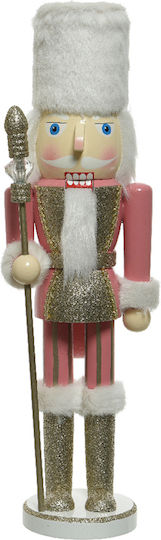 Nutcracker de Crăciun Lemn Roz Înălțime 38cm.
