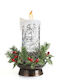 Christmas Green Battery Candle 9cm