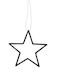 Ornament suspendat Stea Plastic Negru