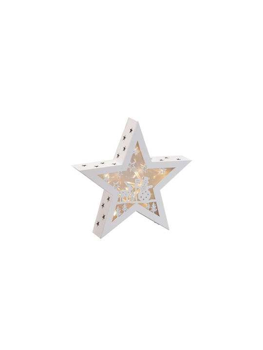 Crăciunesc Decorativ De podea Stea Lemnos Alb 30x5.5x30buc 1buc