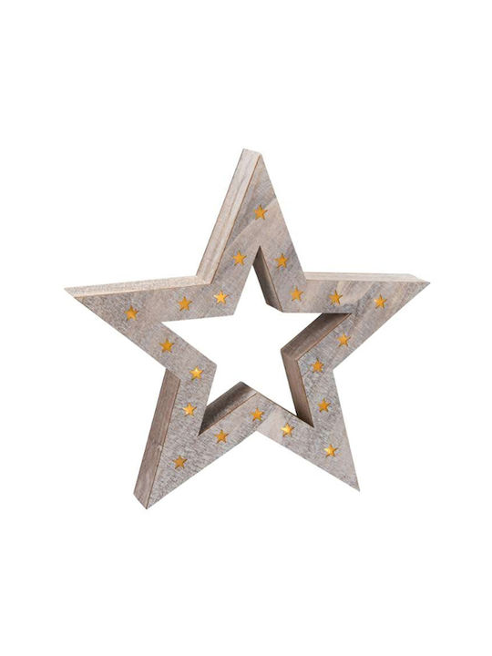 Wood Christmas Decorative Floor Star 8x52.5cm Gray