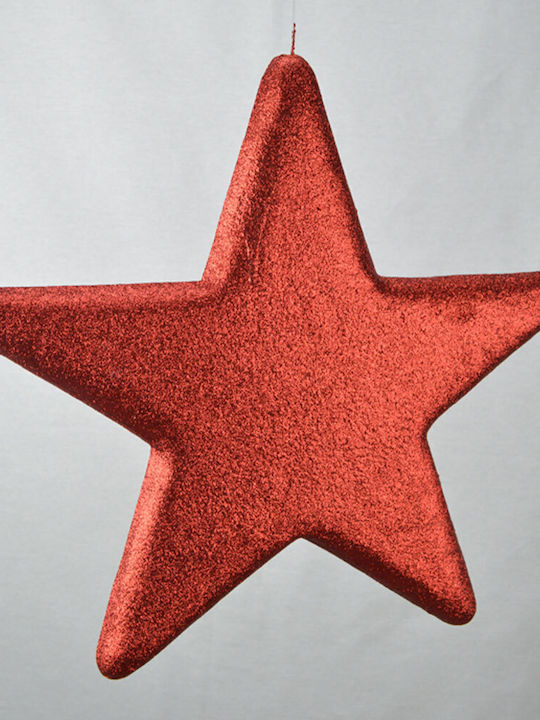 Plastic Christmas Decorative Pendant Star 40x40x40cm Red