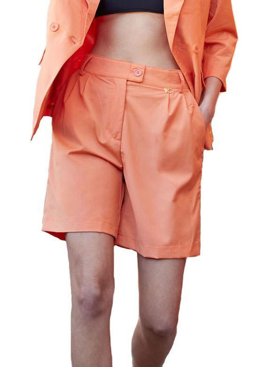 Cento Fashion Γυναικεία Βερμούδα Πορτοκαλί