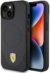 Ferrari 6.1" Plastic Back Cover Black (iPhone 15)