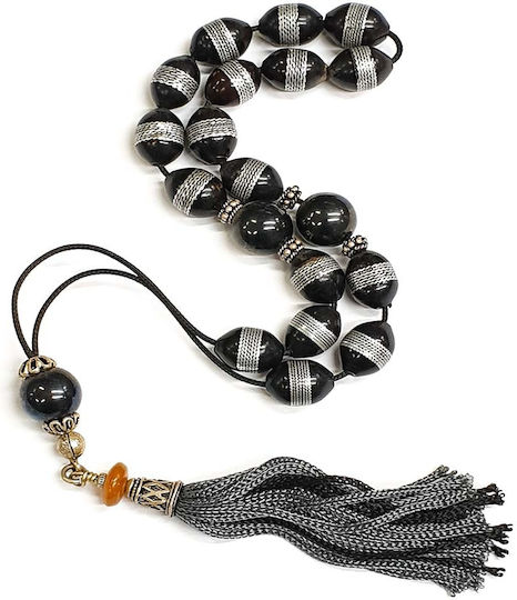 Roloi Komboloi Ebony Worry Beads with 13 Beads Multicolour 33cm