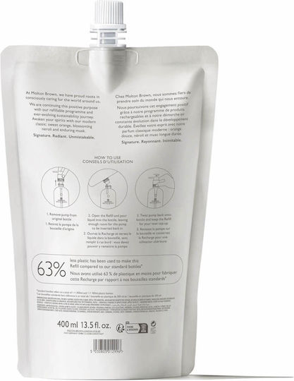 Molton Brown Bergamot Fine Refill Moisturizing Bubble Bath with Citrus Fruits Scent 400ml