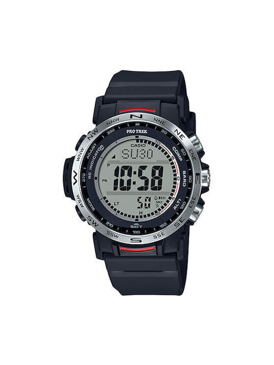 Casio Watch Battery with Black Rubber Strap