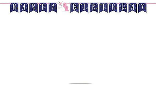 Creative Converting Happy Birthday Γιρλάντα για Party Μονόκεροι
