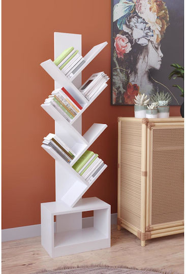 Bookcase Badru White 40x19.5x150cm