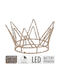 JK Home Decoration Iluminată De Crăciun Metalică Figurină Tiara Aurie Înălțime 25cm.
