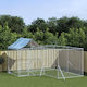 vidaXL Metallisches Hundepark 400x400x250cm Silber