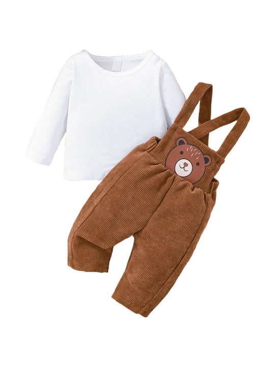 TakTakBaby Kids Set with Pants Winter 2pcs Brown