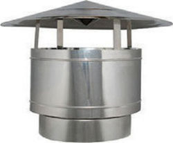 Technometal Chimney Crown Inox 400mm Silver