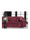 Guy Laroche Matis Armchair Throw 2 Sides Chenille 180x150cm Burgundy
