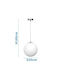 Aigostar Pendant Light Single-Light Ball for Socket E27 White