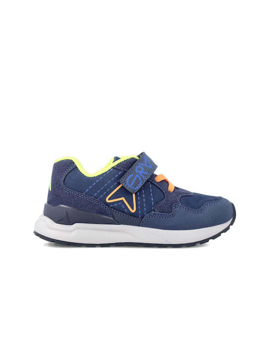 Garvalin Kids Sneakers High with Scratch Blue