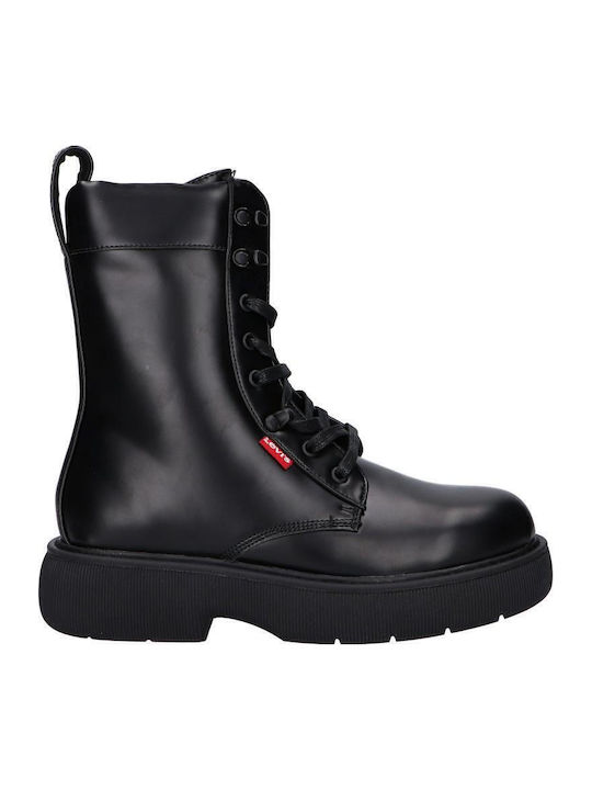 Levi's Joss Cizme Copii din Piele cu Șireturi N...