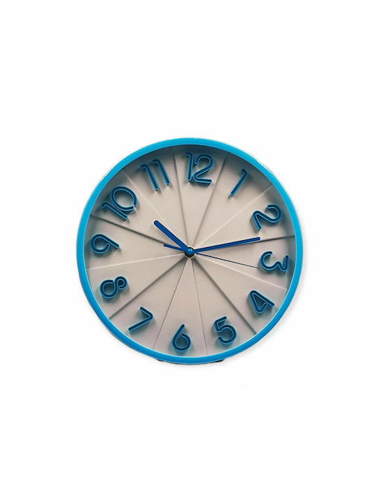 General Trade Wall Clock Plastic Light Blue Ø30cm